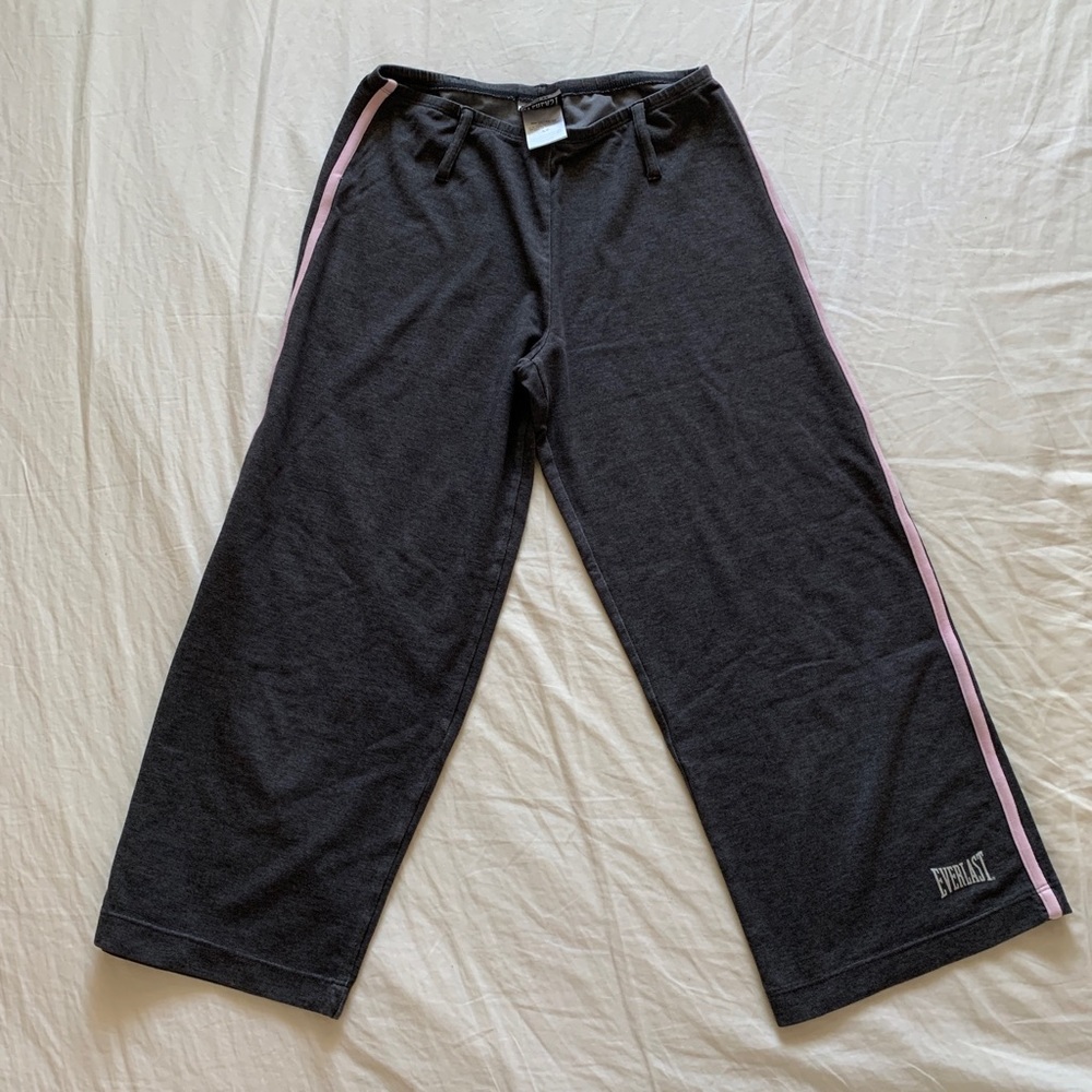 Grey Pants with Pink Side Stripe